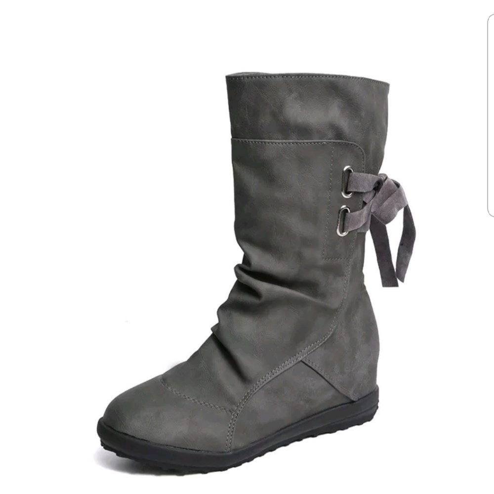 Gray boots